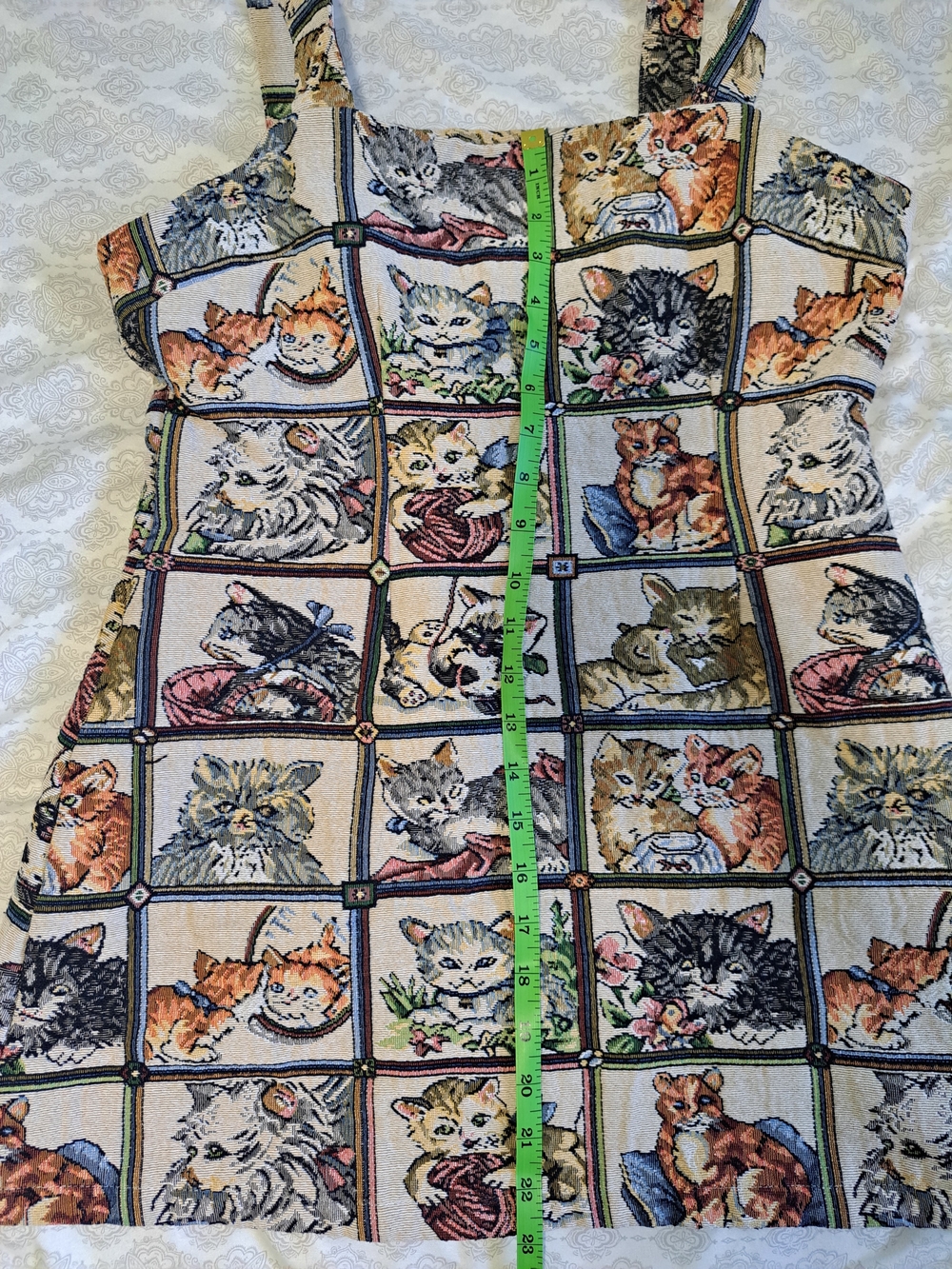 Vintage Style Cat Tapestry Mini Dress